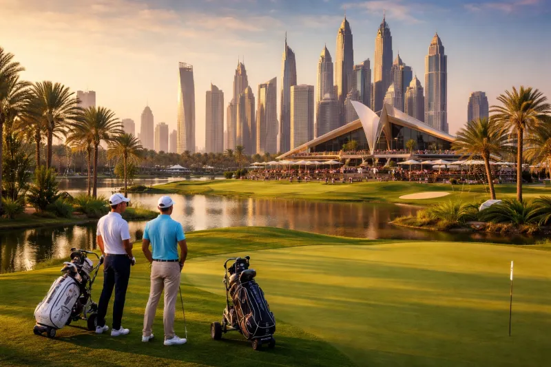 Evening golf at Emirates Golf Club