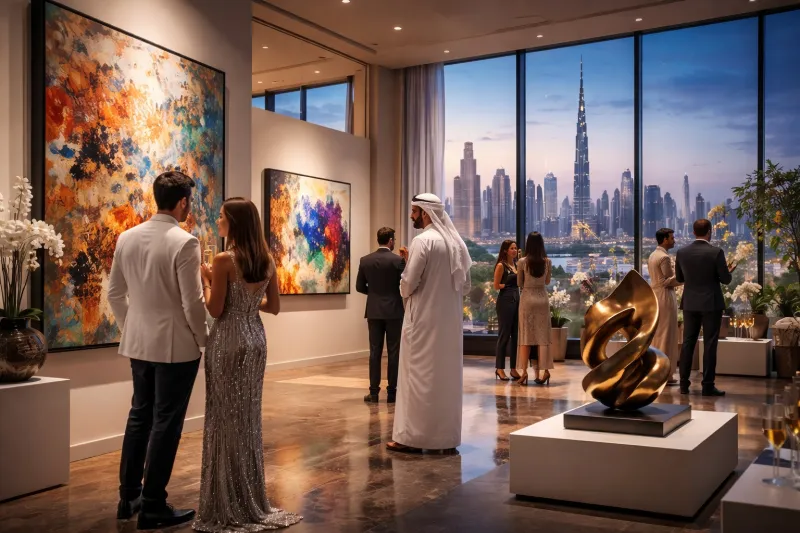 Elegant evening at Dubai gallery