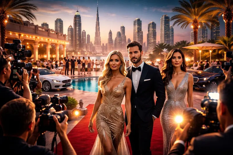 Glamour and luxury in Dubai twilight