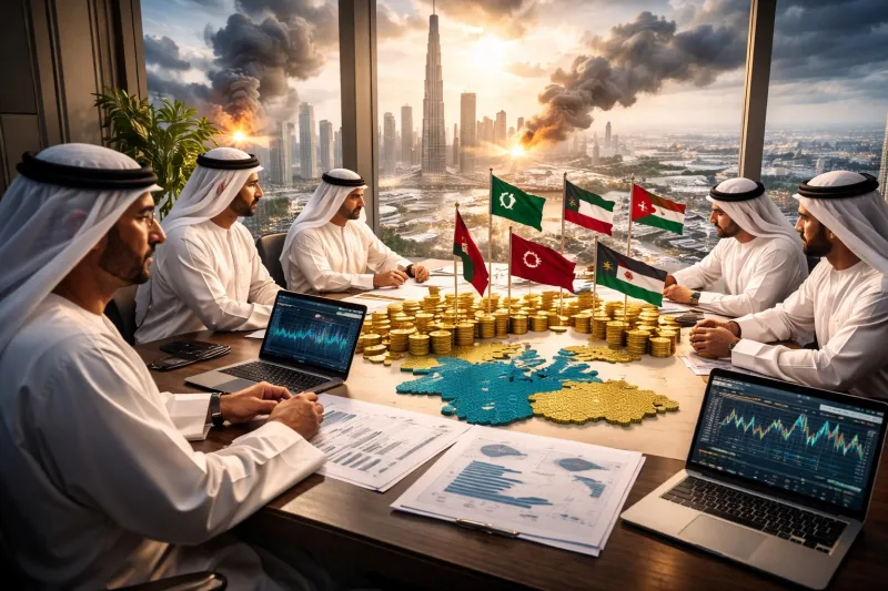 Strategic meeting with a city view