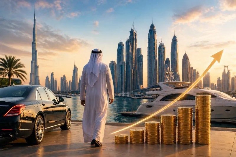 Wealth and vision at sunset