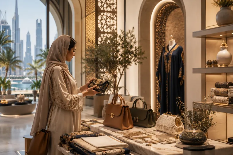 Luxury boutique with Middle Eastern elegance