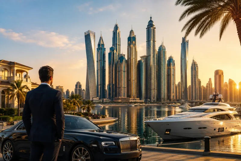 Golden Marina at Sunset