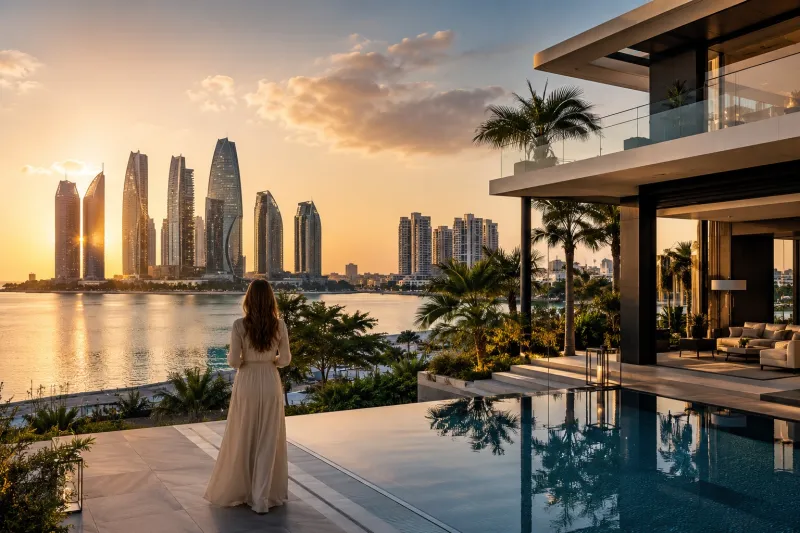 Golden Hour Villa Overlooking the Skyline