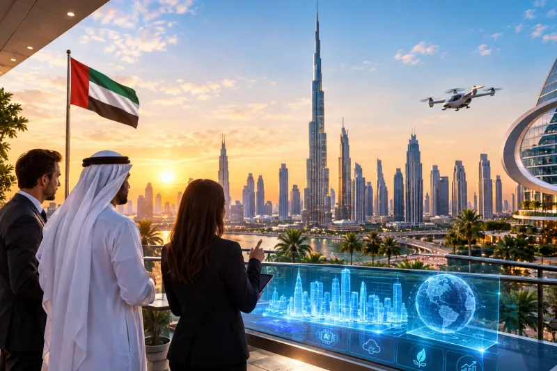 Dubai Sunset: AI, Business, and Vision